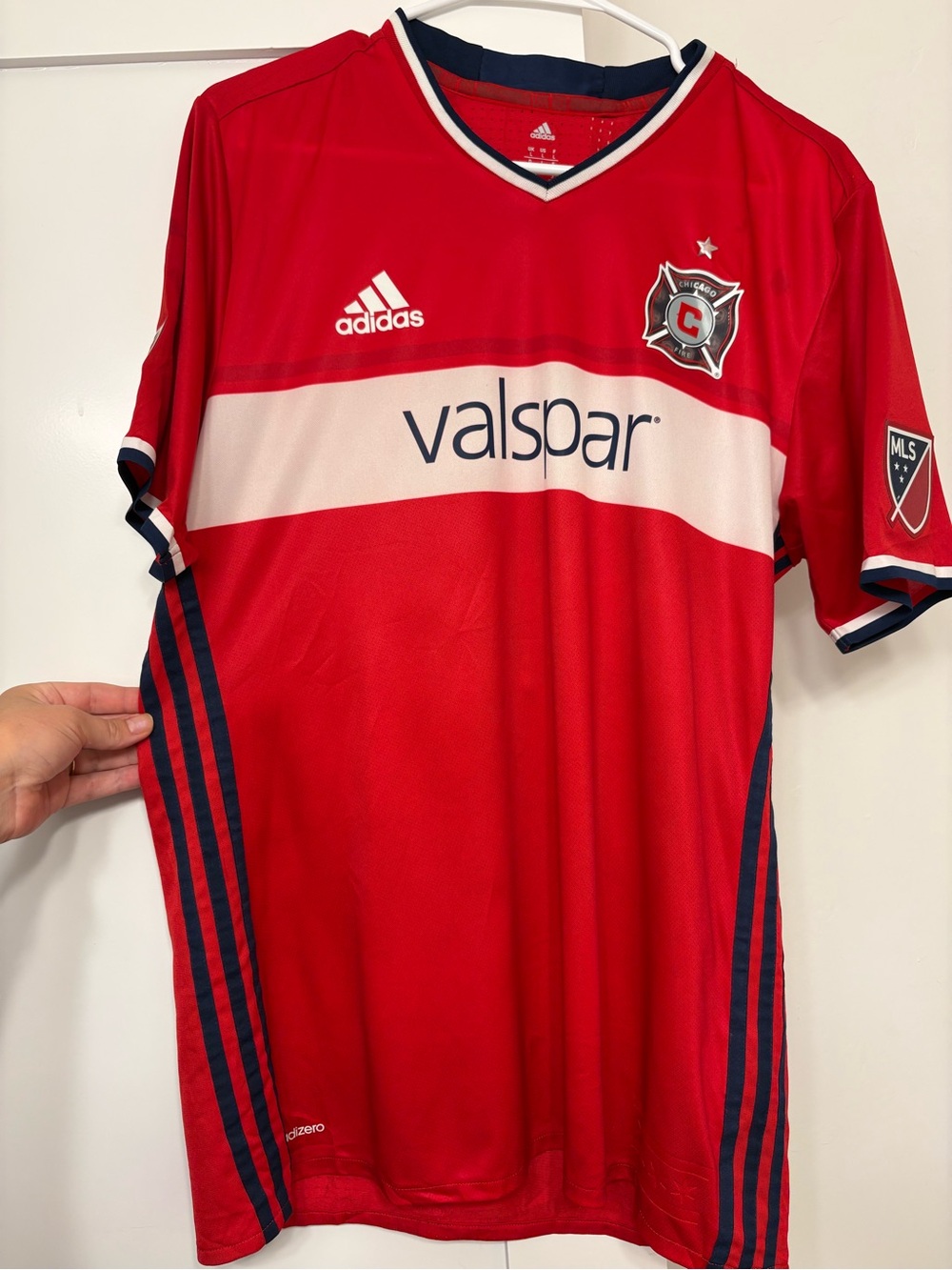 adidas Red Chicago Fire Men's Soccer Jersey